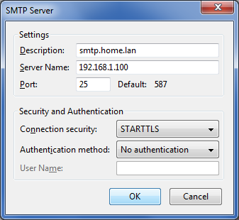 Configuração do Thunderbird como cliente smtp